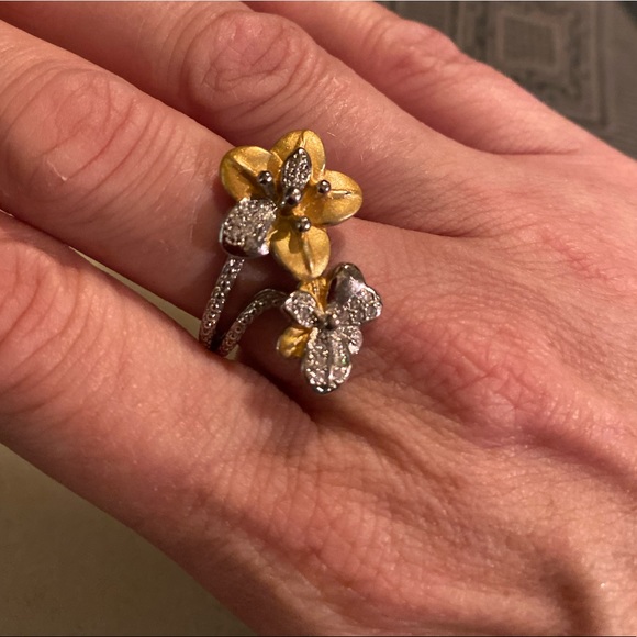 Exquisite Woman’s 925 sterling Silver two tone - Picture 3 of 4